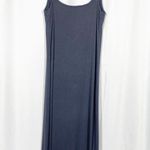 Universal Standard Foundation Cami Ribbed Slip Midi Dress: Slate Grey Photo 4