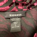 EXPRESS Y2K Velvet Goth Burnout Zebra Rose Cowl Neck Sleeveless Top Women Med Photo 4