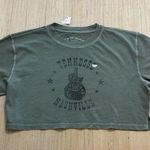 Aeropostale  Nashville Tennessee Crop Boyfriend Tee Khaki Green Tee New XS Photo 0