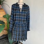Current Air  Plaid Blouson Sleeve Pleated Mini Length Dress Size Medium Photo 13