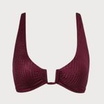 Berlook Burgundy Geometric U Neck Bikini Top ONLY 62 Red Size L Photo 5