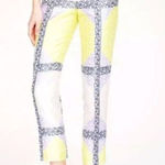 J Crew silk wool floral blend pants 8 Yellow Photo 0