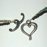 Boho Teal & Brown Seed Bead Beaded Pendant Necklace Photo 5