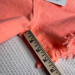 Risen Jeans Distressed Coral Orange Denim Shorts Size XL Cutoff Frayed NWT Photo 2
