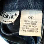 Vintage North‎ Style Denim Hoody Coat Blue Size XL Photo 6