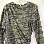 Pam & Gela Pam Gela Dress Long Sleeve Camo Twisted Shirred Zipper Slit Cinched S Camouflage Photo 4