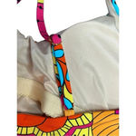 PALMS AWAY BRIGHT FLORAL ONE PIECE SWIMSUIT BELTED VIBRANT‎ WOMEN SIZE MEDIUM Pink Photo 4