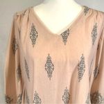 Reborn J Reborn long sleeve light pink and gray print dress size small Photo 1