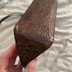 Brahmin  Shoulder Bag Purse Croc Leather Classic Vintage Black Brown Photo 4
