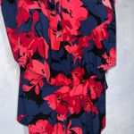 Aqua Green Blue Pink & Red Floral Ruffle Padded Adjustable Strap Tankini Top Lg Photo 3