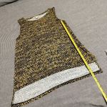 Michael Kors  Sz M Medium Yellow Snakeprint Sleeveless Chain Neck Top Shirt Photo 6