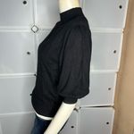 Leith  Short Sleeve Mock Neck Sweater Black Size Small Photo 8