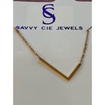 Savvy Cie Jewels 14K Gold Plated Initial Pendant Necklace with Gift Box Yellow Photo 2