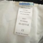 SWIMSUITS FOR ALL | High Waist Piped Swim Brief Bottoms Camo Leaves | Size 22 Black Photo 5