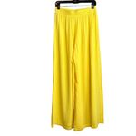 L'Agence Pants Womens Small Yellow Nikita Wide Leg Crepe in Light Maiz Crinkle Photo 10