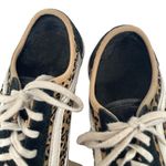 Vans Old Skool Suede Animal Print Low Top Sneakers Black Tan Size 7 Photo 5