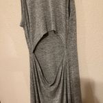 Aritzia Wilfred Free Yasmin Knit Thread Open Cutout Back Midi Tank Dress Size L Gray Size L Photo 3