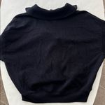 EXPRESS  Relaxed V Neck Fleece Polo Sweatshirt Size Small (Oversized) $68 Photo 4