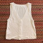 American Eagle  SOFT & SEXY WHITE RIBBED SNAP BUTTON V NECK TANK Photo 3