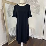 Michael Kors Coquette Black Mini Midi Frilly Short Sleeve Babydoll Dress M Size M Photo 6