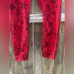 Lululemon Red Snake Skin print high waisted Cropped leggings Photo 3