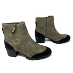 Dr. Scholls Shoes Size 9.5 Boots Tan Suede Side Zip Comfort Round‎ Toe Winter Photo 2