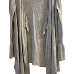 MOTH Open Front Bell Sleeve Draped Cardigan Light Gray Speckled Knit Medium Photo 0