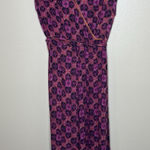 World Market Dress Small Floral Wrap Boho Gypsy Midi V Neck Pink Geometric Photo 0