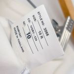 Dessy Collection Strapless Notch Crepe Jumpsuit Ivory White 3066 Wide Leg 10 Photo 10