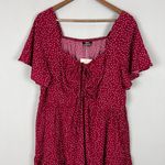 Bloom‎ Chic Midi Dress Milkmaid 18 20 Red Polka Dot Sweetheart Tiered Flutter Sl Size undefined Photo 3
