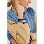 BLANK NYC  Varsity Jacket in Crash Course Womens Denim Jean Boyfriend Photo 14