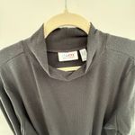 Denim & Co Black Ribbed Mock Neck Top 3X Long Sleeve Button Cuff Tunic Photo 2