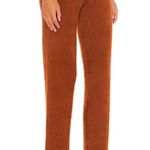 Camila Coelho Alondra fuzzy high-rise cropped pants in chocolate size S small Photo 1