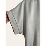 ZARA Gray Flowy Oversized Short Sleeve V-Neck Asymmetric Layered Blouse Size M Photo 6