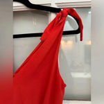 Betsey Johnson Orange Crepe Georgette Midi Dress Pinup Rockabilly Size 2 XS Photo 6