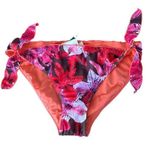 NWT Leilani Cali Pant Floral tropical Bikini bottom quicksilver size 12 Orange Photo 0