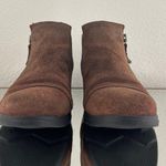 Sorel Dark Brown Full Grain Suede Leather Side Zipper Major Low Ankle Booties Photo 8