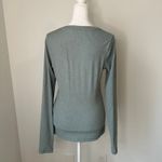Athleta light blue Uptempo Ribbed Henley long sleeve top size XS Photo 3