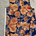 Babaton Aritzia Hopkins Blouse Floral Top Navy Orange Front Tie Women’s XXS Photo 10