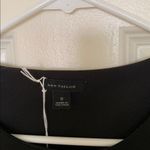 Ann Taylor  Black Short Sleeve Zipped Shoulder Top.      Size-Small Photo 3