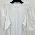 J.Crew Madewell Puff Sleeve Tee Shirt Cotton Top Relaxed Minimalist Eyelet White M NWT Photo 9