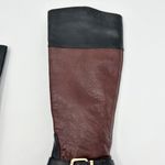 Vince Camuto  Leisha Brown Black Leather 6.5 M 36.5 Knee High Riding Boots Photo 4