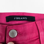 J Brand  Alana High Rise Coated Skinny Jeans Pink Metallic Crop Pants Size 25 Photo 3