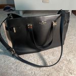 Kate Spade Staci Black Nude Leather Large Satchel Shoulder Bag Photo 9