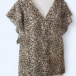 Sanctuary  leopard print blouse with ruffle sleeves #boho M Photo 0