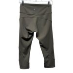 Lululemon  Pants Womens 8 Olive Green In Movement Crop Leggings‎ Everlux Yoga Gym Photo 1