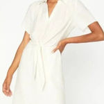 Brochu Walker ‎ Goyad Mini Dress Cream Textured Tie Front size small Photo 0