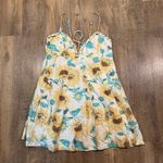 Free People NWT Altura Printed Mini Dress Sunflower Large Photo 2