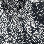 Parker Blouse Large Button Down Shirt 100% Silk Snakeskin Snake B&W Long Sleeve Photo 6