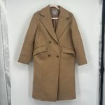 Everlane  The Italian ReWool Overcoat Camel Brown Sz 00 XS Peacoat Double Breast Photo 1